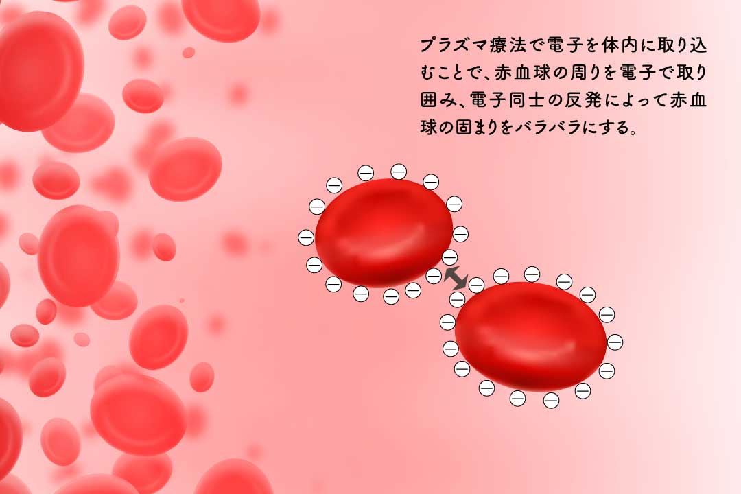 プラズマ療法による赤血球の変化